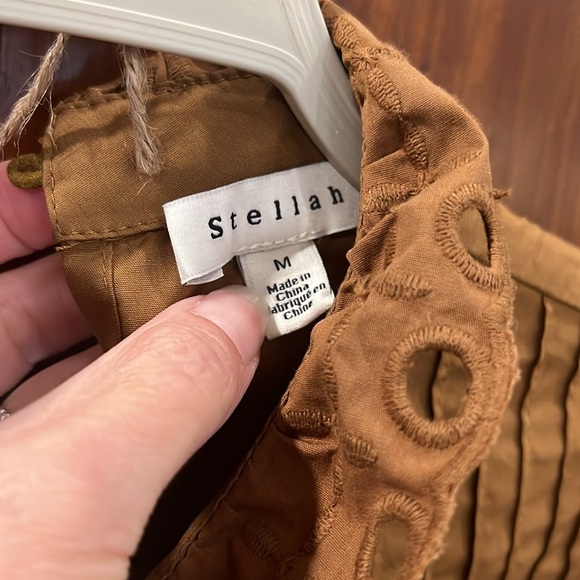 Stellah brown puff sleeve mini dress - Picture 3 of 7